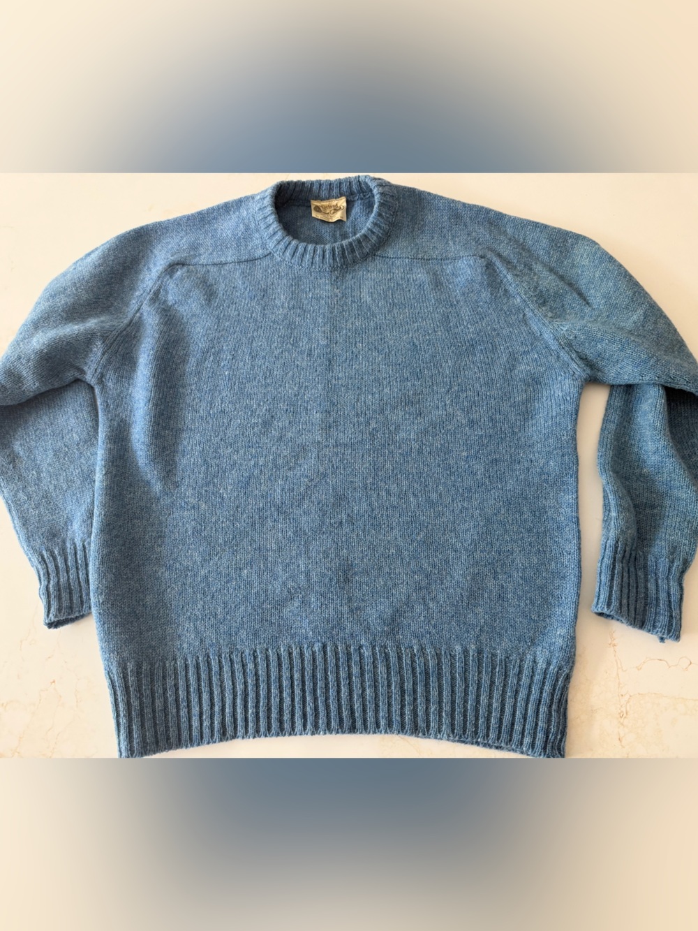 Scottish Shetland wool blue sweater